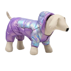 Комбинезон для собак Эфир с капюшоном, размер 8, ДС 23, ОГ 30, ОГ 22 см фиолетовый No Brand