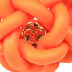 Игрушка резиновая для кошек Пижон Молекула оранжевая 4 см