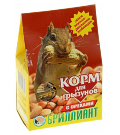 Сухой корм для грызунов Бриллиант с орехами 0,35 кг
