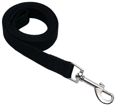Поводок 120 х 2 см, полиэстер, чёрный Пижон
