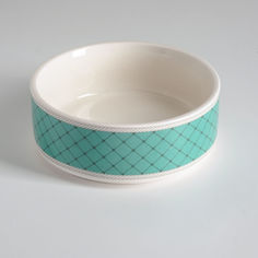 Миска Пижон Сеточка керамическая, зеленая, 10,5 х 4