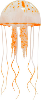 Декор для аквариума Медуза силиконовая, с неоновым эффектом, оранжевая, 10 х 10 х 20,5 см No Brand
