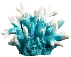 Декоративный коралл Синулярия, 18 х 9 х 14 см, голубой No Brand