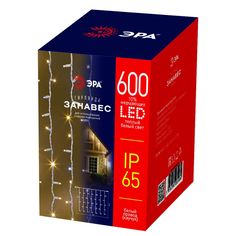 Уличная светодиодная гирлянда ЭРА занавес 220V мерцающий теплый белый свет ERAPS-SK1 Б0051