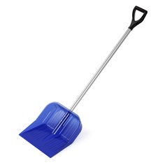 Лопата для снега из поликарб.(с черенком)(430х420)(синяя) /то/ Alternativa