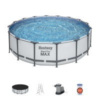 Каркасный бассейн Bestway Steel pro max 5612z bw 488х488х122 см