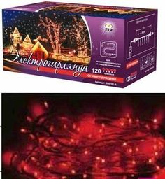 Световая гирлянда новогодняя B&H нить BH0101-R 12 м красный