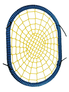 Овальные подвесные Качели гнездо РАЗМЕР 100x140 см толщина обода 72 мм канат обода 16 мм Jinn