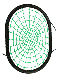 Овальные подвесные Качели гнездо РАЗМЕР 100x140 см толщина обода 72 мм канат обода 16 мм Jinn