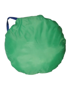 Подушка-гнездо для качели пышные с ручкой сине-зеленый 80 см No Brand