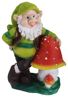 Садовая фигурка ТулаСад Гном с грибом 11542
