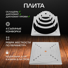 Плита под казан для мангала KOLUNDROV из нержавейки plita-mangala-nerzh