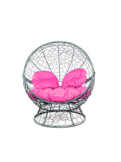 Кресло садовое M-Group Апельсин серое 11520308 розовая подушка