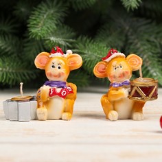 Новогодняя фигурка Мышуля в новогоднем колпаке 4285304 1 шт. No Brand