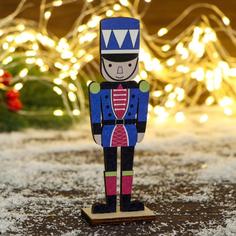 Фигурка новогодняя Солдатик 4,5х15 см No Brand