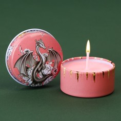 Новогодняя свеча в банке «Дракон», ваниль, d = 4,8 см No Brand