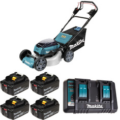 Газонокосилка аккумуляторная Makita 46см 36В Li-Ion 4х5Ач DLM462PT4