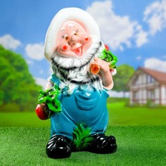 Хорошие сувениры Садовая фигура Гном с овощами 24х33х54см