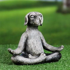 Садовая фигура Собака йог камень, 18х9х16см Хорошие сувениры