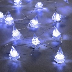 Световая гирлянда новогодняя Luazon lighting Нить снежная елочка 7867179 2м белый холодный