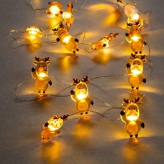 Световая гирлянда новогодняя Luazon lighting Нить 7867191 2 м белый теплый
