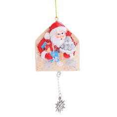 Новогоднее подвесное украшение Дед мороз в конверте из полирезины Феникс Презент