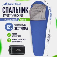 Спальный мешок Trek Planet Dakar blue/grey, левый