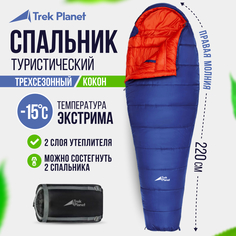 Спальный мешок Trek Planet Bergen blue, правый