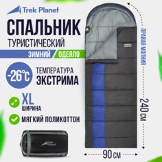 Спальный мешок Trek Planet Warmer Comfort grey/blue, правый