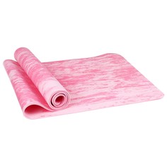 Коврик для йоги Sangh волны с рызмытием pink 183 см, 6 мм