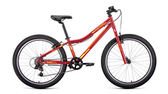 Подростковый велосипед Forward Titan 24 1.0, год 2022, цвет Красный-Желтый