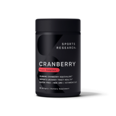 Клюквенный концентрат 250 мг, Cranberry Concentrate 250 mg, Sports Research, 90 капсул