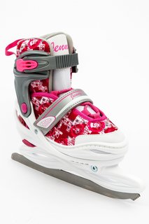 Раздвижные коньки JR Jenny Ice38-41 белый-розовый-серебристый/40