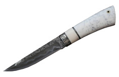 Нож Lemax Финский (ламинат, мельхиор, кость, акрил)
