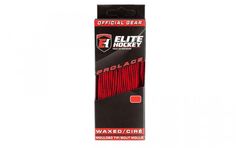 Шнурки хоккейные MAD GUY с пропиткой Elite (красный-черный) - 180 см