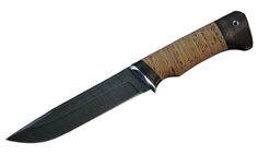 Кузница Назарова нож Вепрь (дамаск, береста)