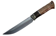 Окские Ножи Ласка (ХВ5 кованая, стабилизированная карелка, граб, мельхиор)
