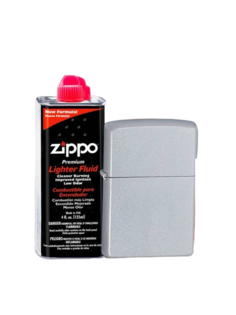 Набор Зажигалка ZIPPO Classic Satin Chrome+Топливо ZIPPO 125 мл
