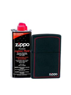 Набор Зажигалка ZIPPO Classic Black Matte+Топливо ZIPPO 125 мл