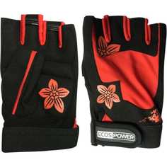 Ecos Перчатки для фитнеса 5106-RM цвет: черный+красный размер: М 002366