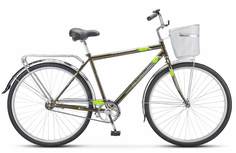 Велосипед STELS Navigator-300 С 28" Z010 LU101059 LU094715 20" Оливковый 2023 +корзина
