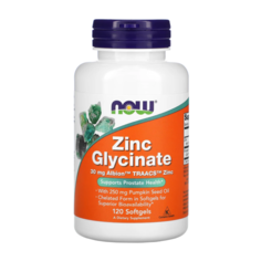 NOW Zinc Glycinate 30 мг, 120 капс