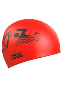 Силиконовая шапочка LOVE SWIMMIMG Красный Mad Wave
