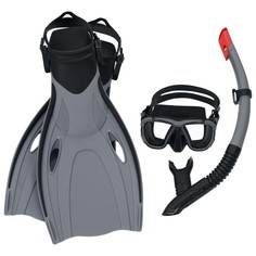 Набор для плавания Bestway "Inspira Pro Snorkel Set", S/M, маска, трубка, ласты (25044)