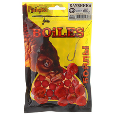 Fishka Бойлы Fish-ka клубника d=12 мм, вес 100 гр