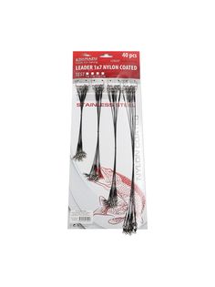 Набор поводков стальных NAMAZU Leader 1х7 Nylon Coated Black, L-15/20/25/30 см