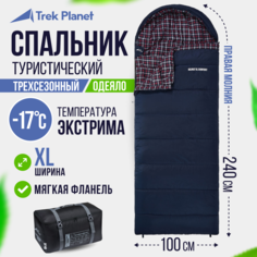 Спальный мешок Trek Planet синий, левый/ правый