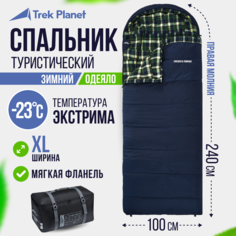 Спальный мешок Trek Planet синий, правый
