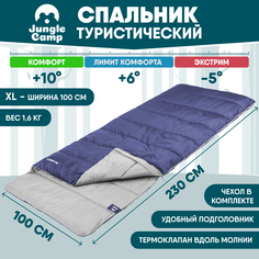 Спальный мешок Jungle Camp Avola Comfort XL синий, левый