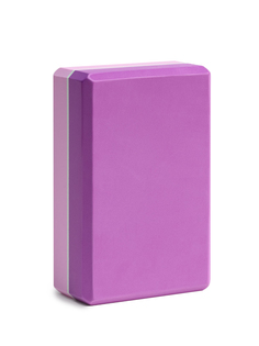 Кирпич для йоги Hamsa Yoga Спортивный кубик 23x15x7,5 см, фиолетовый/розовый